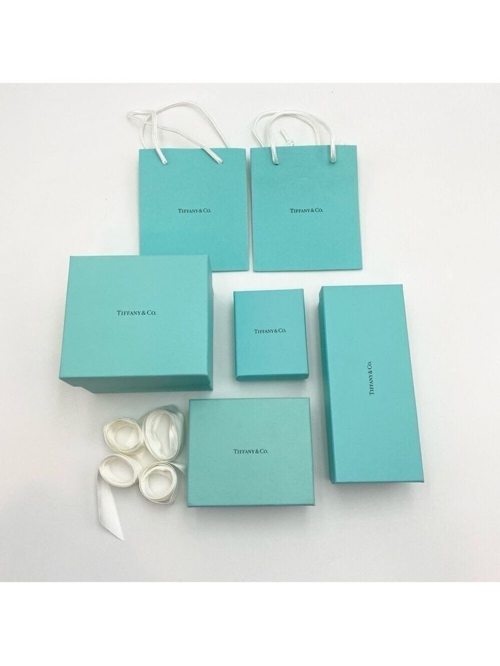 TIFFANY & CO. Empty Authentic Jewelry Gift Boxes & Bags & Ribbons